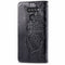 For LG K50S Butterfly Love Flower Embossed Horizontal Flip Leather Case with Bracket / Card Slot / Wallet / Lanyard(Black)