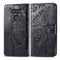 For LG K50S Butterfly Love Flower Embossed Horizontal Flip Leather Case with Bracket / Card Slot / Wallet / Lanyard(Black)