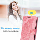 For LG K50S Butterfly Love Flower Embossed Horizontal Flip Leather Case with Bracket / Card Slot / Wallet / Lanyard(Blue)