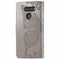 For LG K50S Butterfly Love Flower Embossed Horizontal Flip Leather Case with Bracket / Card Slot / Wallet / Lanyard(Gray)