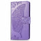 For LG K50S Butterfly Love Flower Embossed Horizontal Flip Leather Case with Bracket / Card Slot / Wallet / Lanyard(Light Purple)
