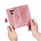 For LG K50S Butterfly Love Flower Embossed Horizontal Flip Leather Case with Bracket / Card Slot / Wallet / Lanyard(Rose gold)