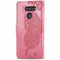 For LG K50S Butterfly Love Flower Embossed Horizontal Flip Leather Case with Bracket / Card Slot / Wallet / Lanyard(Pink)