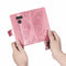 For LG K50S Butterfly Love Flower Embossed Horizontal Flip Leather Case with Bracket / Card Slot / Wallet / Lanyard(Pink)