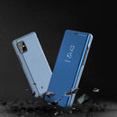 For Galaxy A51 Plated Mirror Horizontal Flip Leather Cover with Stand Mobile Phone Holster(Gold)