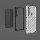 For Motorola Moto G8 Plus Shockproof Honeycomb PC + TPU Case(Grey)