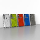 For Motorola Moto G8 Plus Shockproof Honeycomb PC + TPU Case(White)