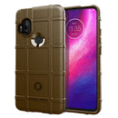 For Motorola One Hyper Full Coverage Shockproof TPU Case(Brown)