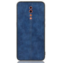 For Oppo Reno Z Shockproof Sewing Cow Pattern Skin PC + PU + TPU Case(Blue)