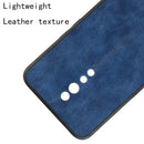 For Oppo Reno Z Shockproof Sewing Cow Pattern Skin PC + PU + TPU Case(Blue)
