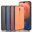 For Oppo Reno Z Shockproof Sewing Cow Pattern Skin PC + PU + TPU Case(Blue)