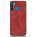 For Infinix S5 / S5 Lite/ X652 Shockproof Sewing Cow Pattern Skin PC + PU + TPU Case(Red)