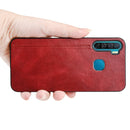 For Infinix S5 / S5 Lite/ X652 Shockproof Sewing Cow Pattern Skin PC + PU + TPU Case(Red)