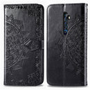 For OPPO Reno2 Z Halfway Mandala Embossing Pattern Horizontal Flip Leather Case , with Holder & Card Slots & Wallet & Photo Frame & Lanyard(Black)