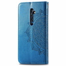 For OPPO Reno2 Z Halfway Mandala Embossing Pattern Horizontal Flip Leather Case , with Holder & Card Slots & Wallet & Photo Frame & Lanyard(Blue)