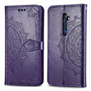 For OPPO Reno2 Z Halfway Mandala Embossing Pattern Horizontal Flip Leather Case , with Holder & Card Slots & Wallet & Photo Frame & Lanyard(Purple)