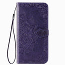 For OPPO Reno2 Z Halfway Mandala Embossing Pattern Horizontal Flip Leather Case , with Holder & Card Slots & Wallet & Photo Frame & Lanyard(Purple)