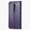 For OPPO Reno2 Z Halfway Mandala Embossing Pattern Horizontal Flip Leather Case , with Holder & Card Slots & Wallet & Photo Frame & Lanyard(Purple)