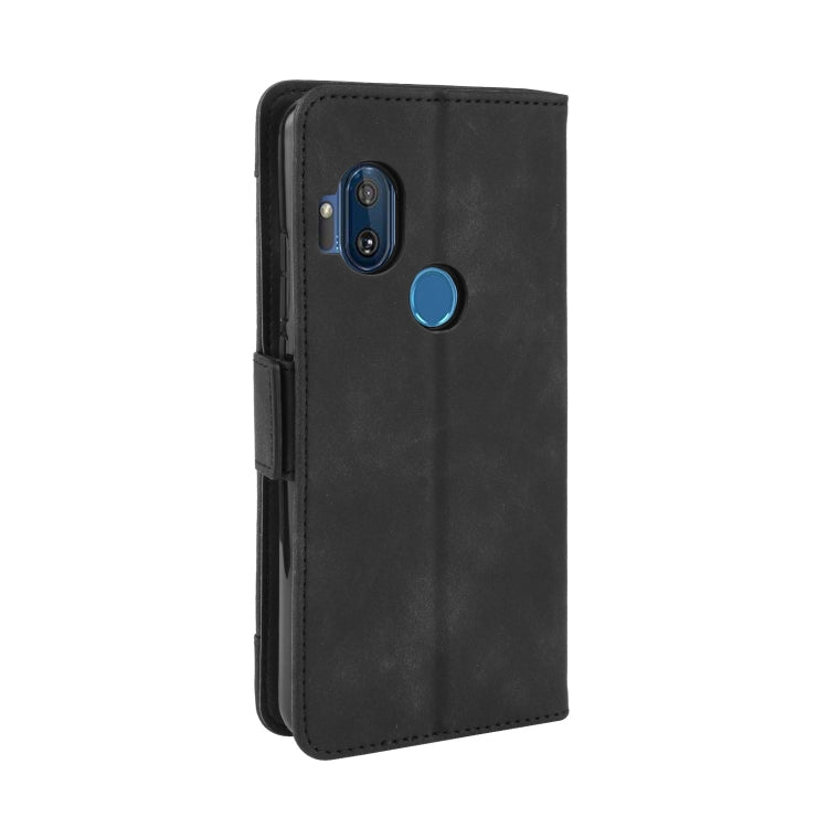 For Motorola One Hyper Wallet Style Skin Feel Calf Pattern Leather Case with Separate Card Slots & Holder & Wallet & Photo Frame(Black)
