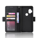 For Motorola One Hyper Wallet Style Skin Feel Calf Pattern Leather Case with Separate Card Slots & Holder & Wallet & Photo Frame(Black)