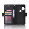For Motorola One Hyper Wallet Style Skin Feel Calf Pattern Leather Case with Separate Card Slots & Holder & Wallet & Photo Frame(Black)