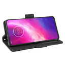 For Motorola One Hyper Wallet Style Skin Feel Calf Pattern Leather Case with Separate Card Slots & Holder & Wallet & Photo Frame(Black)