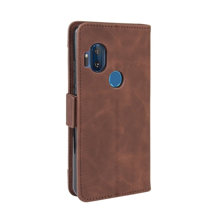 For Motorola One Hyper Wallet Style Skin Feel Calf Pattern Leather Case with Separate Card Slots & Holder & Wallet & Photo Frame(Brown)
