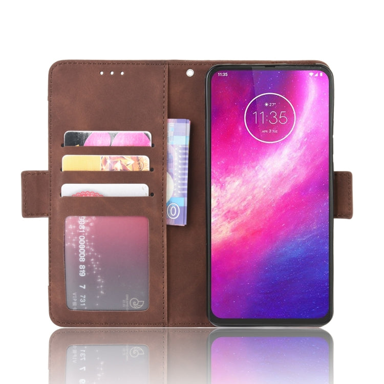For Motorola One Hyper Wallet Style Skin Feel Calf Pattern Leather Case with Separate Card Slots & Holder & Wallet & Photo Frame(Brown)