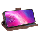 For Motorola One Hyper Wallet Style Skin Feel Calf Pattern Leather Case with Separate Card Slots & Holder & Wallet & Photo Frame(Brown)