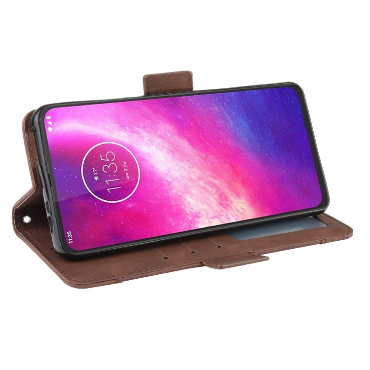 For Motorola One Hyper Wallet Style Skin Feel Calf Pattern Leather Case with Separate Card Slots & Holder & Wallet & Photo Frame(Brown)