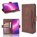 For Motorola One Hyper Wallet Style Skin Feel Calf Pattern Leather Case with Separate Card Slots & Holder & Wallet & Photo Frame(Brown)