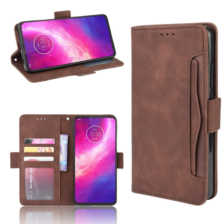 For Motorola One Hyper Wallet Style Skin Feel Calf Pattern Leather Case with Separate Card Slots & Holder & Wallet & Photo Frame(Brown)