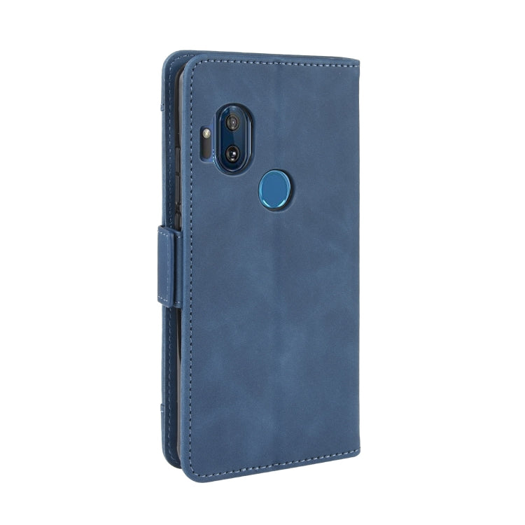 For Motorola One Hyper Wallet Style Skin Feel Calf Pattern Leather Case with Separate Card Slots & Holder & Wallet & Photo Frame(Blue)