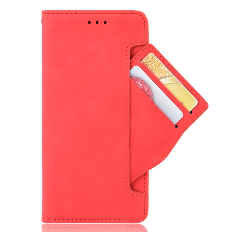 For Motorola One Hyper Wallet Style Skin Feel Calf Pattern Leather Case with Separate Card Slots & Holder & Wallet & Photo Frame(Red)