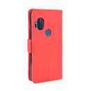 For Motorola One Hyper Wallet Style Skin Feel Calf Pattern Leather Case with Separate Card Slots & Holder & Wallet & Photo Frame(Red)