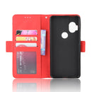 For Motorola One Hyper Wallet Style Skin Feel Calf Pattern Leather Case with Separate Card Slots & Holder & Wallet & Photo Frame(Red)