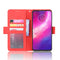 For Motorola One Hyper Wallet Style Skin Feel Calf Pattern Leather Case with Separate Card Slots & Holder & Wallet & Photo Frame(Red)