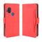 For Motorola One Hyper Wallet Style Skin Feel Calf Pattern Leather Case with Separate Card Slots & Holder & Wallet & Photo Frame(Red)