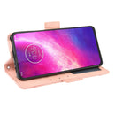 For Motorola One Hyper Wallet Style Skin Feel Calf Pattern Leather Case with Separate Card Slots & Holder & Wallet & Photo Frame(Pink)