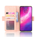 For Motorola One Hyper Wallet Style Skin Feel Calf Pattern Leather Case with Separate Card Slots & Holder & Wallet & Photo Frame(Pink)