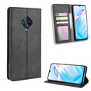 For vivo V17 / Y9s / S1 Pro Magnetic Buckle Retro Crazy Horse Texture Horizontal Flip Leather Case with Holder & Card Slots & Photo Frame(Black)