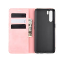 For OPPO A91/OPPO F15/OPPO Reno 3 Retro-skin Business Magnetic Suction Horizontal Flip PU Leather Case with Holder & Card Slots & Wallet(Pink)