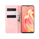 For OPPO A91/OPPO F15/OPPO Reno 3 Retro-skin Business Magnetic Suction Horizontal Flip PU Leather Case with Holder & Card Slots & Wallet(Pink)
