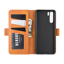 For OPPO A91 Dual-side Magnetic Buckle Horizontal Flip PU Leather Case with Holder & Card Slots & Wallet(Yellow)
