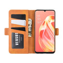 For OPPO A91 Dual-side Magnetic Buckle Horizontal Flip PU Leather Case with Holder & Card Slots & Wallet(Yellow)