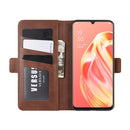 For OPPO A91 Dual-side Magnetic Buckle Horizontal Flip PU Leather Case with Holder & Card Slots & Wallet(Brown)