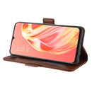 For OPPO A91 Dual-side Magnetic Buckle Horizontal Flip PU Leather Case with Holder & Card Slots & Wallet(Brown)