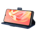 For OPPO A91 Dual-side Magnetic Buckle Horizontal Flip PU Leather Case with Holder & Card Slots & Wallet(Dark Blue)