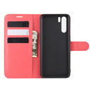 For OPPO A91 Litchi Texture Horizontal Flip PU Leather Case with Holder & Card Slots & Wallet(Red)