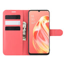 For OPPO A91 Litchi Texture Horizontal Flip PU Leather Case with Holder & Card Slots & Wallet(Red)